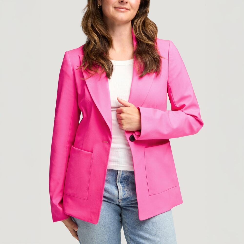 ARGENT Supermajority Hot Pink Seasonless Wool Blazer Size 6